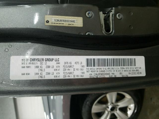2013 JEEP PATRIOT LA 1C4NJRFB0DD249445