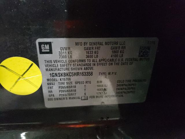 2017 CHEVROLET TAHOE K150 1GNSKBKC5HR163358