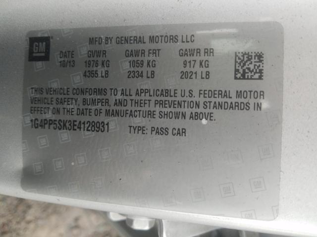 2014 BUICK VERANO 1G4PP5SK3E4128931