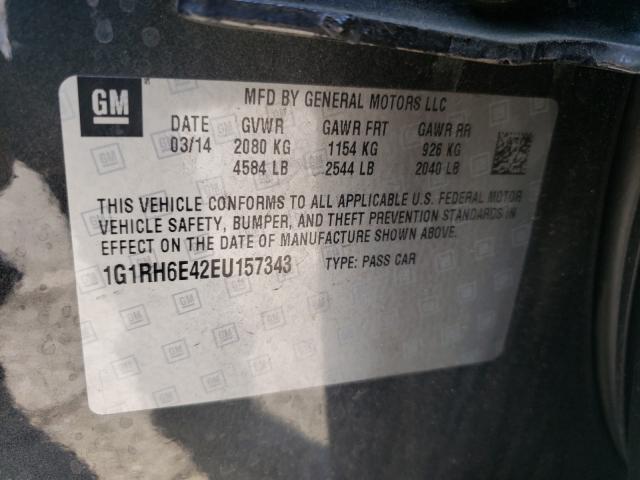 2014 CHEVROLET VOLT 1G1RH6E42EU157343