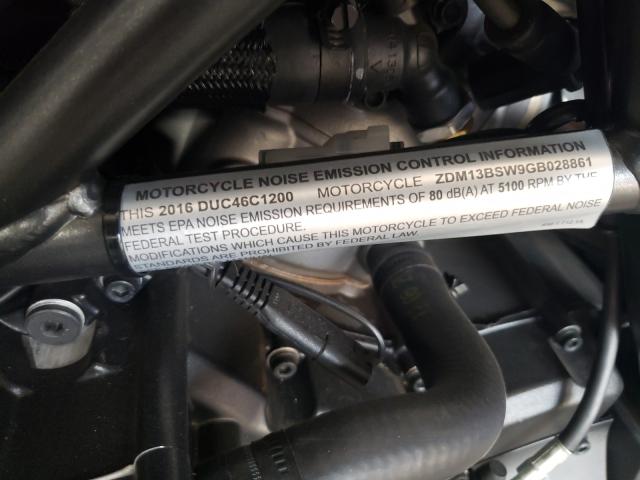 2016 DUCATI DIAVEL ZDM13BSW9GB028861
