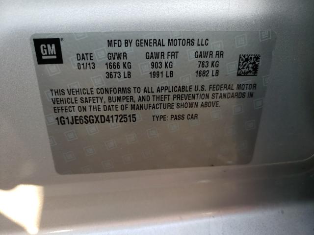 2013 CHEVROLET SONIC LTZ 1G1JE6SGXD4172515