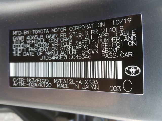 2020 TOYOTA COROLLA SE JTDS4RCE7LJ045346