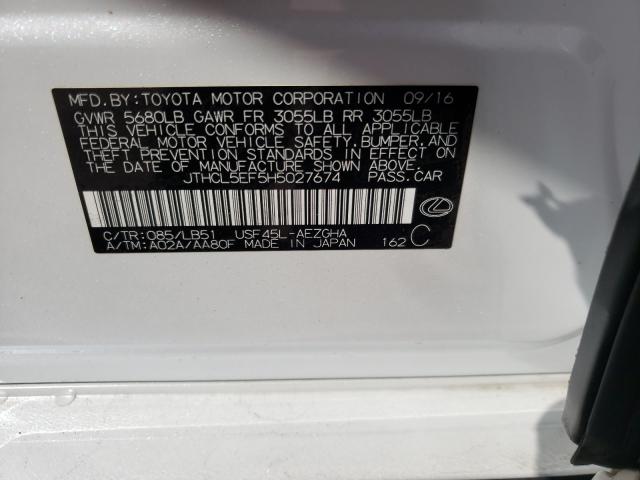 2017 LEXUS LS 460 JTHCL5EF5H5027674