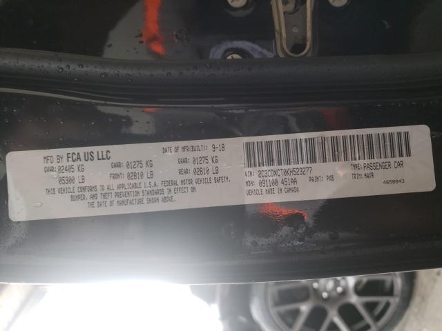 2019 DODGE CHARGER R/ 2C3CDXCT0KH523277