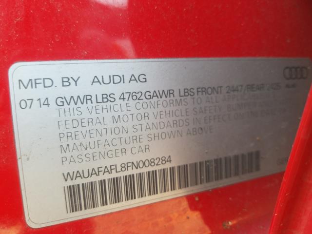 2015 AUDI A4 PREMIUM WAUAFAFL8FN008284