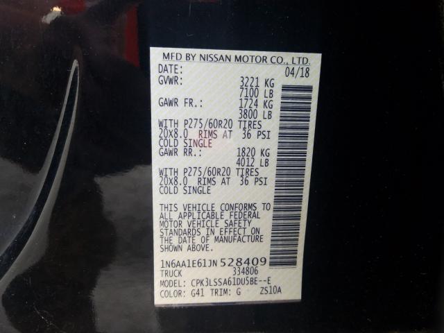 2018 NISSAN TITAN SV 1N6AA1E61JN528409