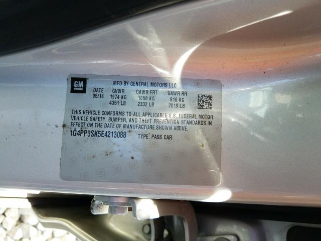 1G4PP5SK5E4213088 Buick Verano 2014. Фото: 9
