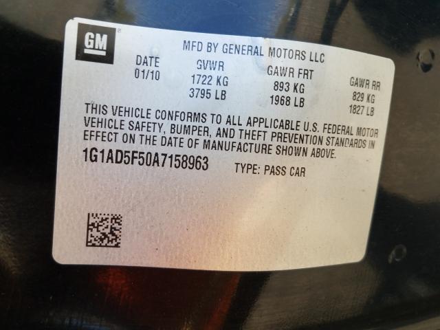 2010 CHEVROLET COBALT 1LT 1G1AD5F50A7158963