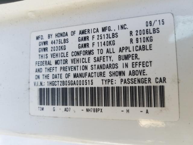 2016 HONDA ACCORD TOU 1HGCT2B05GA000515