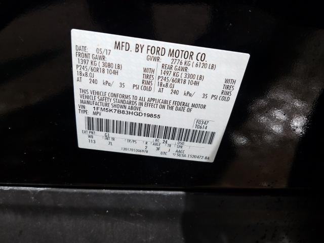 2017 FORD EXPLORER 1FM5K7B83HGD19855