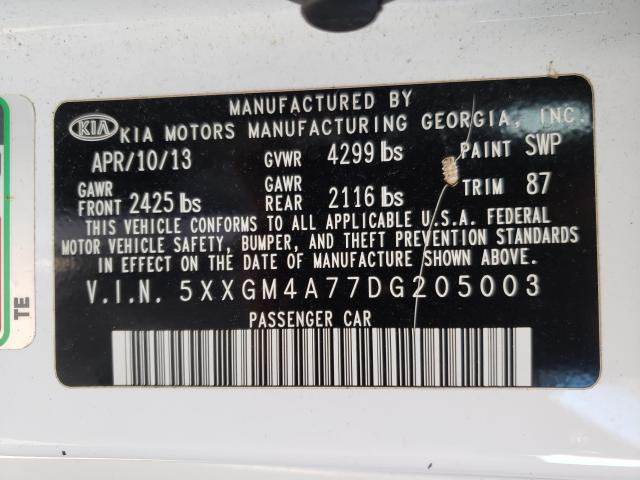 2013 KIA OPTIMA LX 5XXGM4A77DG205003