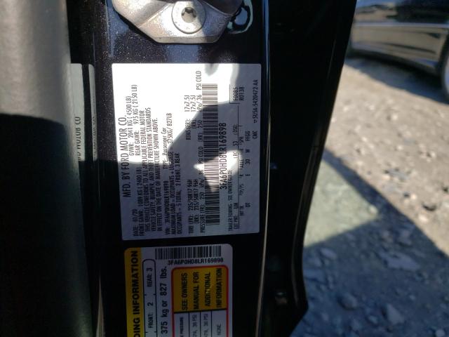 2020 FORD FUSION SE 3FA6P0HD8LR169898