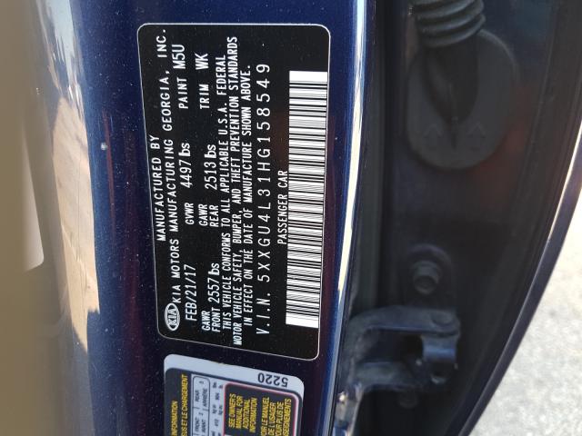 2017 KIA OPTIMA EX 5XXGU4L31HG158549