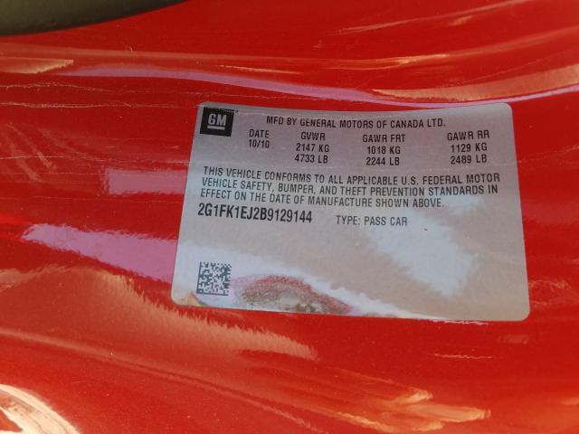 2011 CHEVROLET CAMARO 2SS 2G1FK1EJ2B9129144