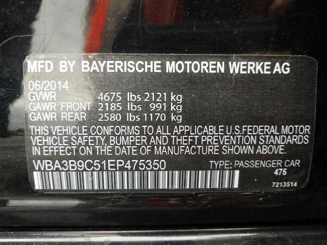 2014 BMW 335 XI WBA3B9C51EP475350