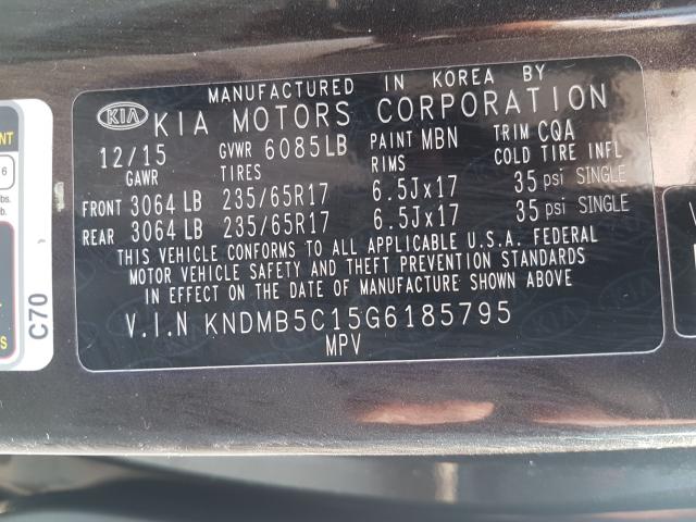 2016 KIA SEDONA LX KNDMB5C15G6185795