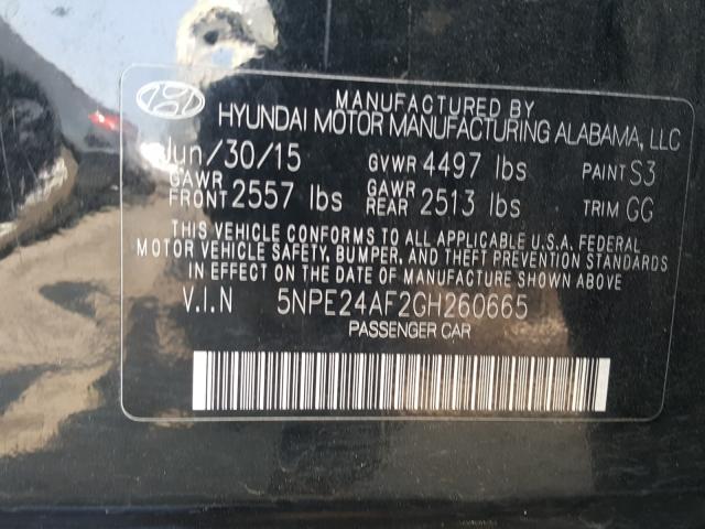 2016 HYUNDAI SONATA SE 5NPE24AF2GH260665