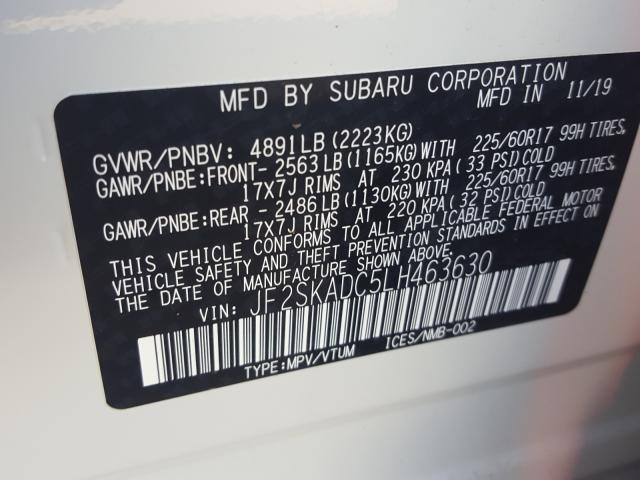 2020 SUBARU FORESTER JF2SKADC5LH463630