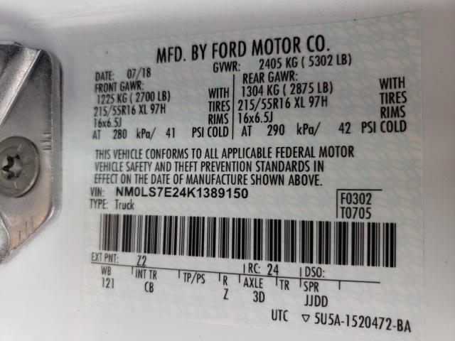 2019 FORD TRANSIT CO NM0LS7E24K1389150