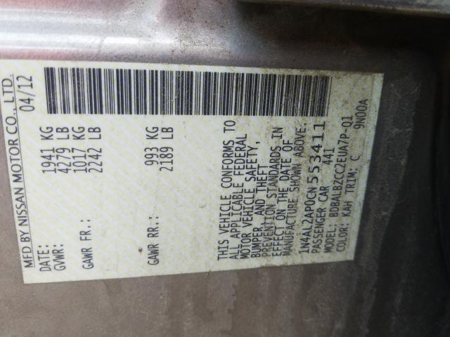 2012 NISSAN ALTIMA BAS 1N4AL2AP0CN553411