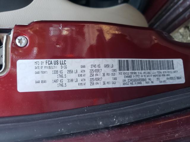 2017 DODGE GRAND CARA 2C4RDGBGXHR588649