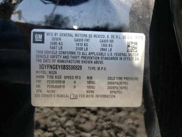 2011 CADILLAC SRX 3GYFNGEY6BS506828