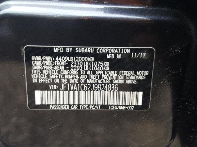 2018 SUBARU WRX PREMIU JF1VA1C62J9824836
