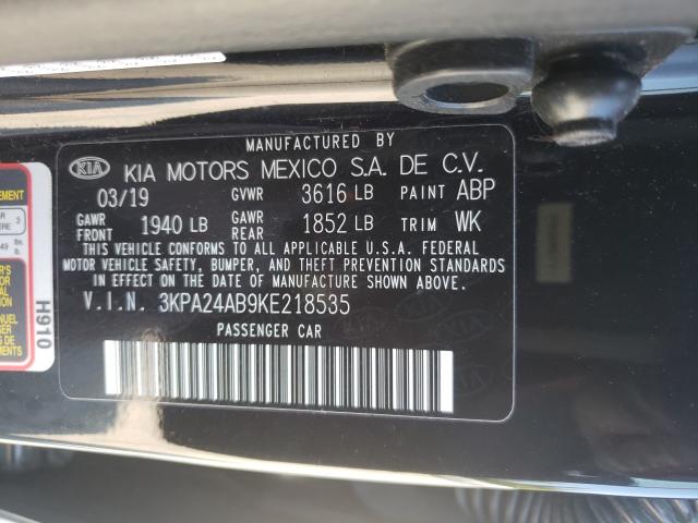 2019 KIA RIO S 3KPA24AB9KE218535