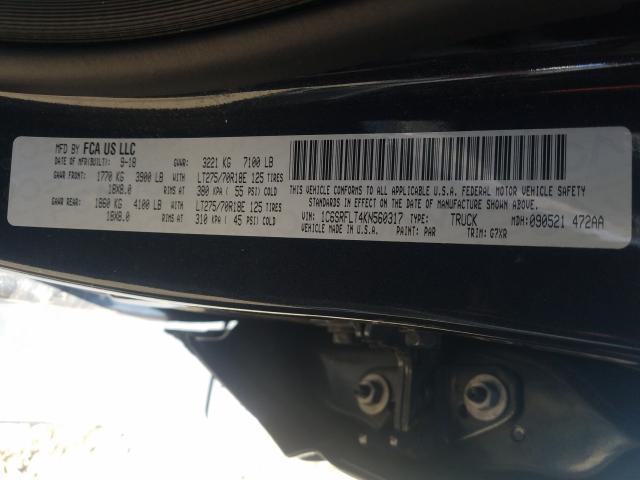 2019 RAM 1500 REBEL 1C6SRFLT4KN560317