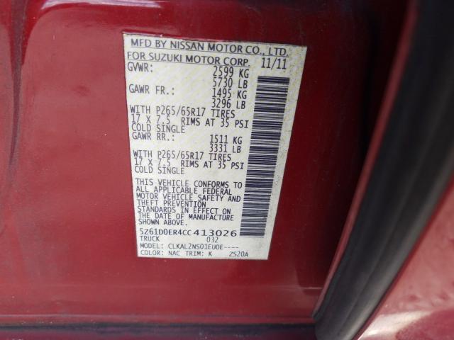 2012 SUZUKI EQUATOR SP 5Z61D0ER4CC413026