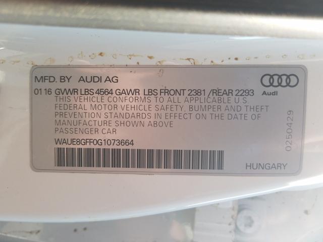2016 AUDI A3 PREMIUM WAUE8GFF0G1073664