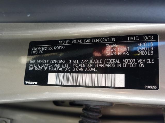 2014 VOLVO S60 T5 YV1612FS5E1298357