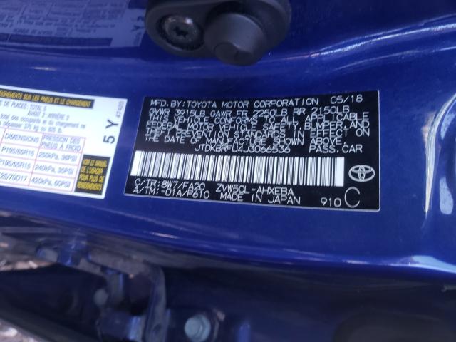 JTDKBRFU4J3066536 Toyota Prius 2018. Фото: 9