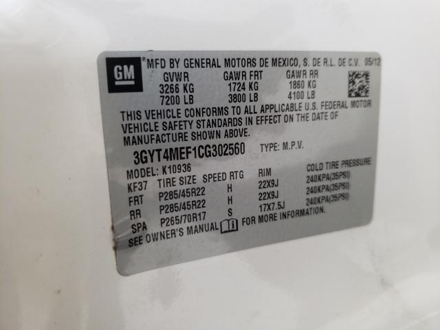 2012 CADILLAC ESCALADE E 3GYT4MEF1CG302560