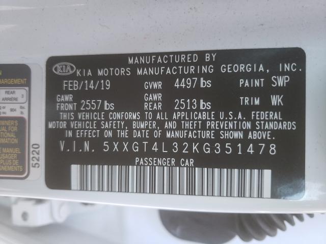 2019 KIA OPTIMA LX 5XXGT4L32KG351478