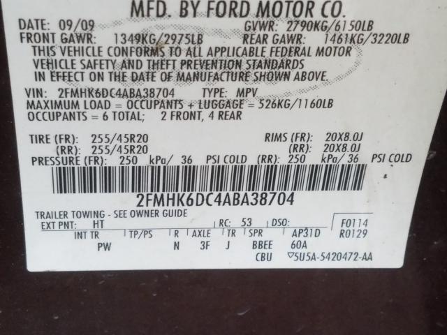 2010 FORD FLEX LIMIT 2FMHK6DC4ABA38704
