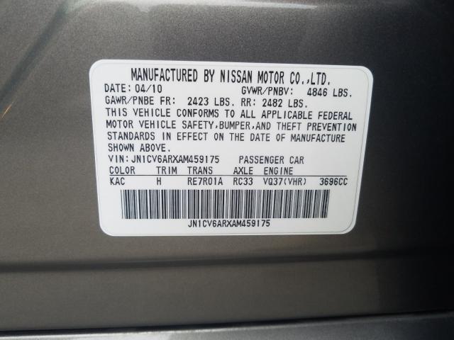2010 INFINITI G37 JN1CV6ARXAM459175