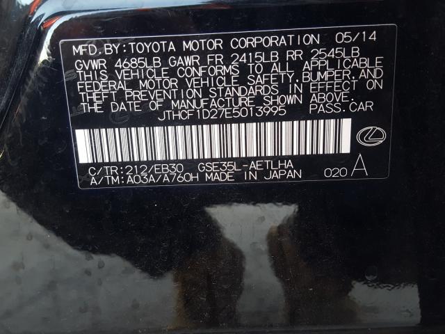 2014 LEXUS IS 250 JTHCF1D27E5013995