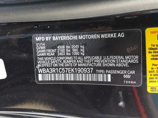 2014 BMW 435 I WBA3R1C57EK190937