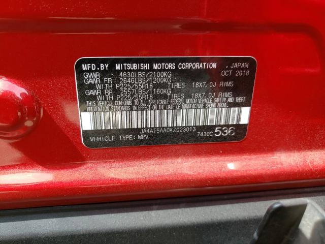 2019 MITSUBISHI ECLIPSE CR JA4AT5AA0KZ023013