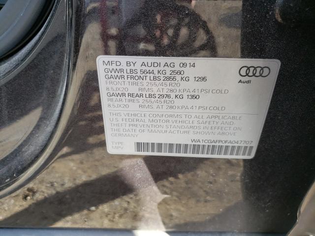 2015 AUDI SQ5 PREMIU WA1CGAFP0FA047707