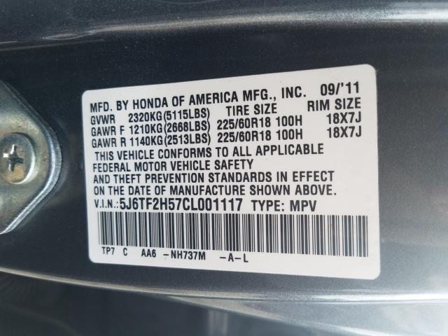 2012 HONDA CROSSTOUR 5J6TF2H57CL001117