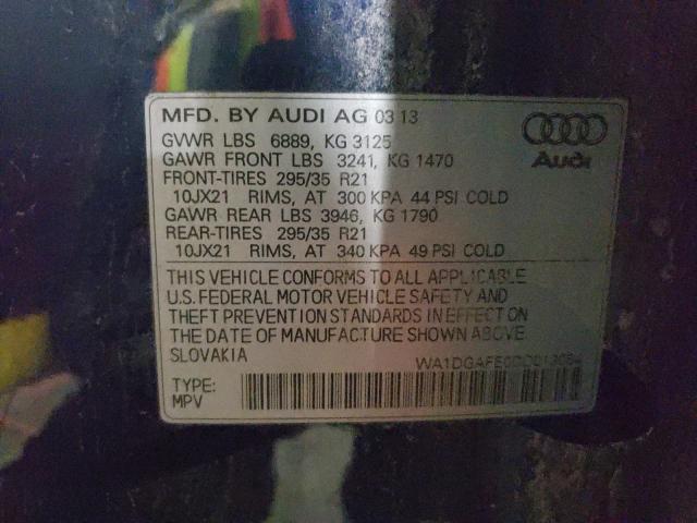 2013 AUDI Q7 PRESTIG WA1DGAFE0DD013054