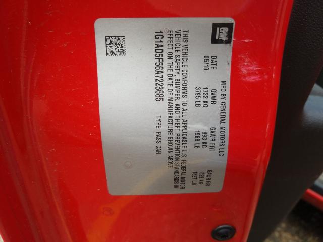 2010 CHEVROLET COBALT 1LT 1G1AD5F56A7223685