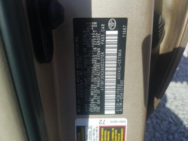2010 TOYOTA CAMRY BASE 4T1BF3EK2AU023708