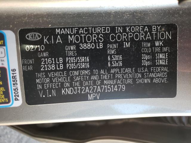 2010 KIA SOUL + - KNDJT2A27A7151479