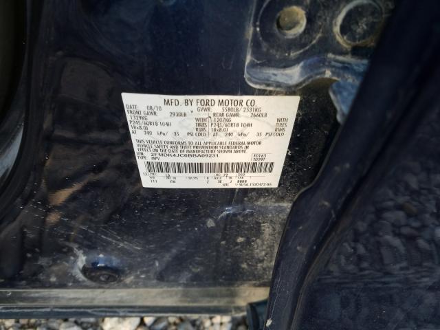 2011 FORD EDGE SEL 2FMDK4JC6BBA09231