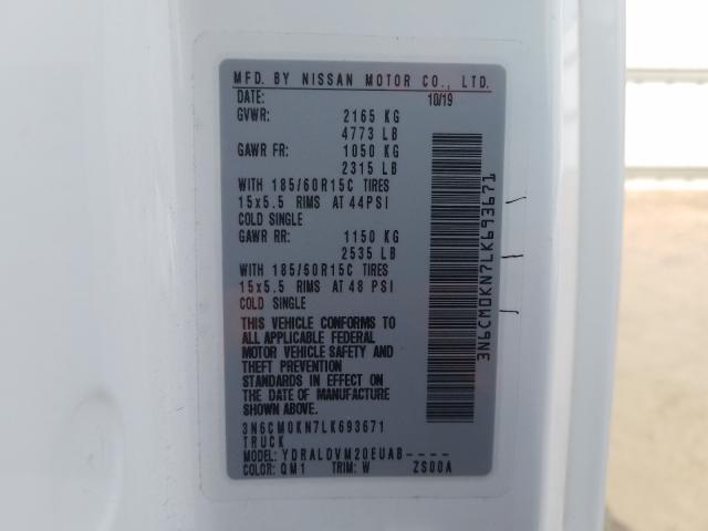 2020 NISSAN NV200 2.5S 3N6CM0KN7LK693671