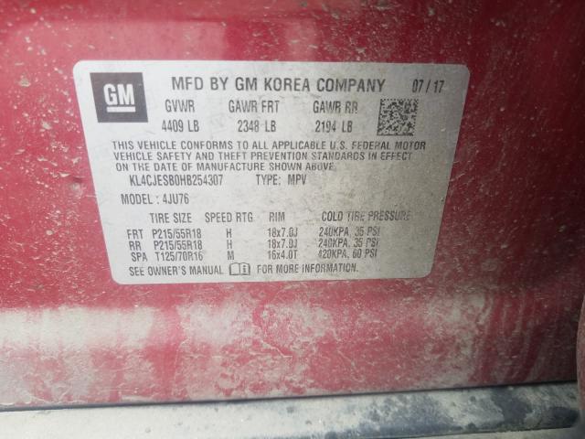 2017 BUICK ENCORE PRE KL4CJESB0HB254307